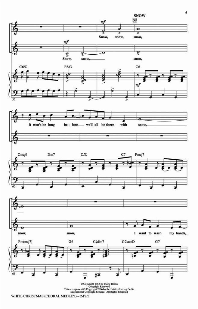 White Christmas Choral Medley